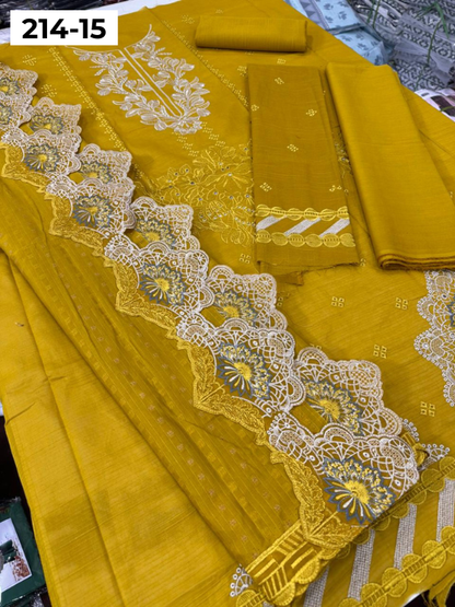 VOL 214 | DS 15 | LAWN LUXURY EMBROIDERED 3PC