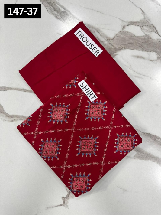 VOL 147 | DS 37 | EMBROIDERED COTTON CAMBRIC 2PC