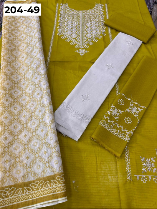Vol 204 | DS 49 | LAWN EMBROIDERED THREE PIECE COLLECTION