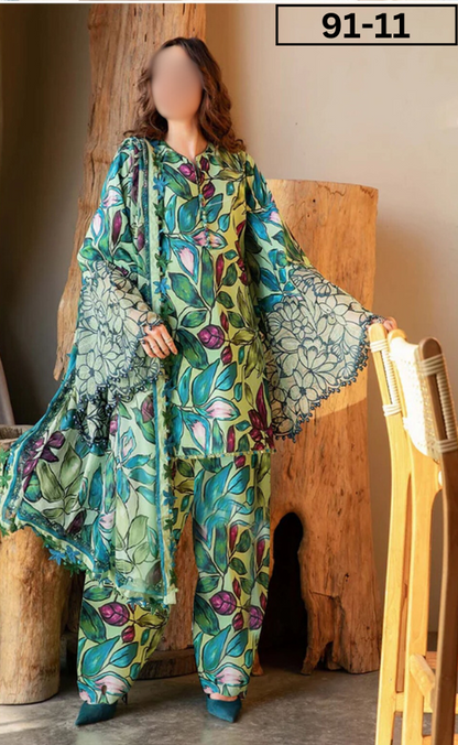 VOL 91 | DS 11 | DIGITAL PRINTED LAWN 3PC LAWN DUPATTA