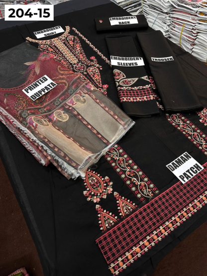 Vol 204 | DS 15 | LAWN EMBROIDERED THREE PIECE COLLECTION
