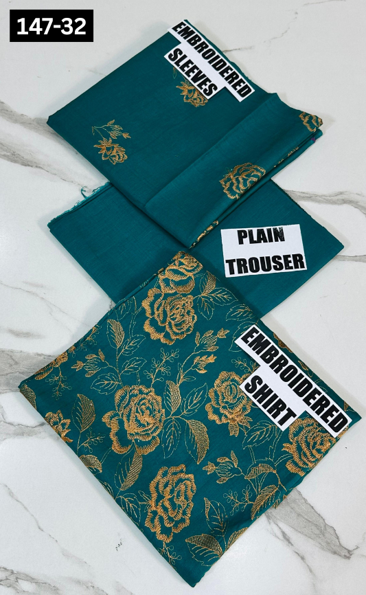 VOL 147 | DS 32 | EMBROIDERED COTTON CAMBRIC 2PC