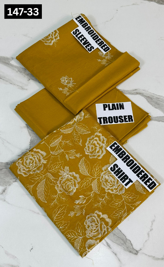 VOL 147 | DS 33 | EMBROIDERED COTTON CAMBRIC 2PC