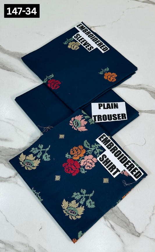 VOL 147 | DS 34 | EMBROIDERED COTTON CAMBRIC 2PC