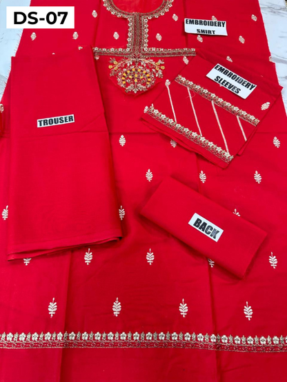 | DS 07-RED | KIDS EMBROIDERED LAWN 2PC