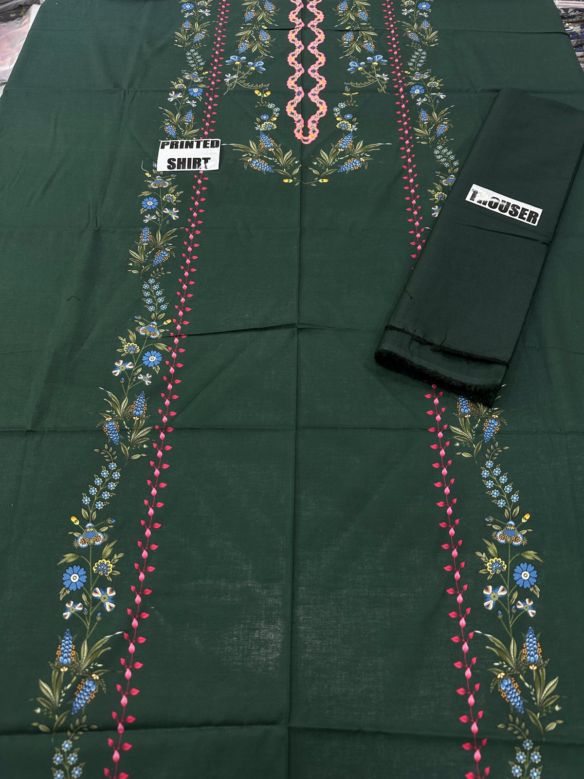 VOL 257 | DS 23 | PRINTED HIT CODES LAWN 2PC | DIGITAL PRINTED LAWN SHIRT, PLAIN COTTON TROUSER