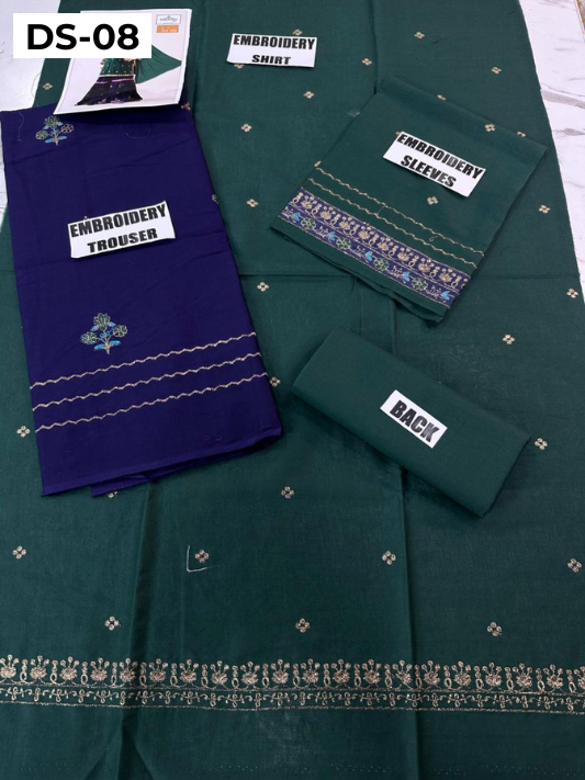 | DS 08-GREEN | KIDS EMBROIDERED LAWN 2PC