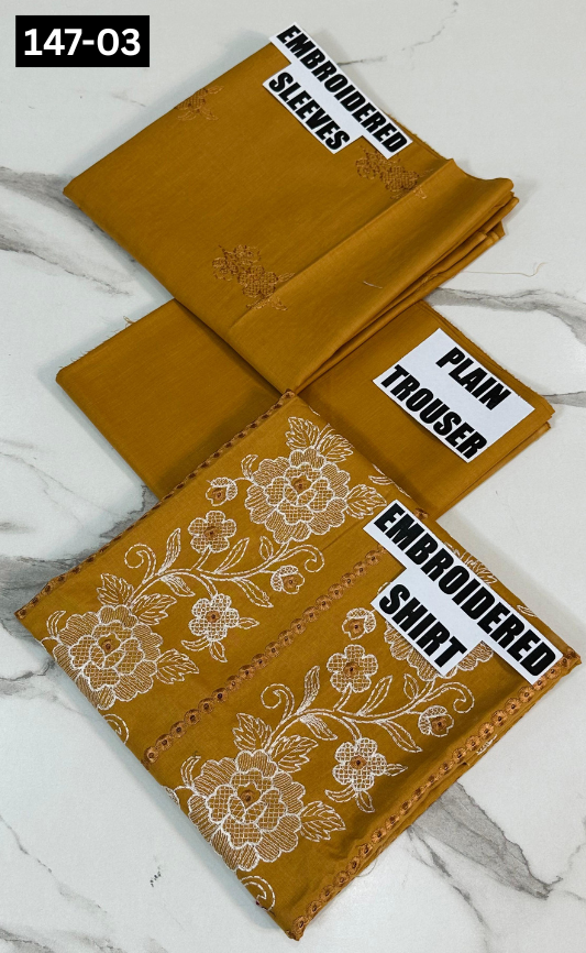 VOL 147 | DS 03 | EMBROIDERED COTTON CAMBRIC 2PC