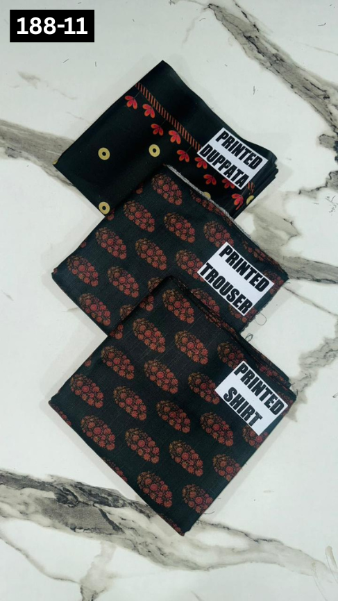 VOL 188 | DS 11 | DIGITAL PRINTED DHANAK 3PC DHANAK DUPATTA