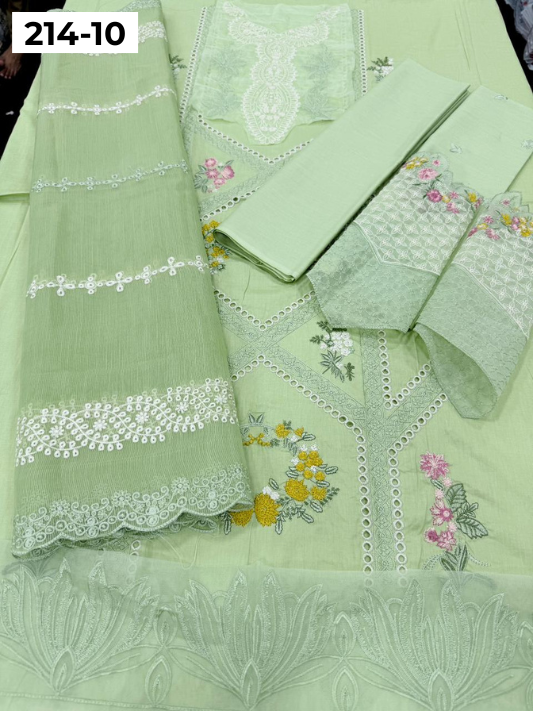 VOL 214 | DS 10 | CRIMSON LAWN LUXURY EMBROIDERED 3PC