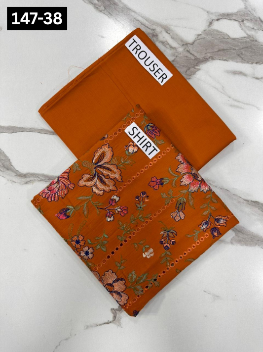 VOL 147 | DS 38 | EMBROIDERED COTTON CAMBRIC 2PC