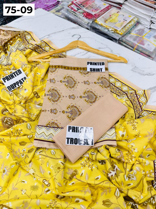VOL 75 | DS 09 | DIGITAL PRINTED LAWN 3PC LAWN DUPATTA