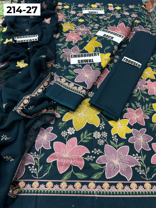 VOL 214 | DS 27 | LAWN LUXURY EMBROIDERED 3PC