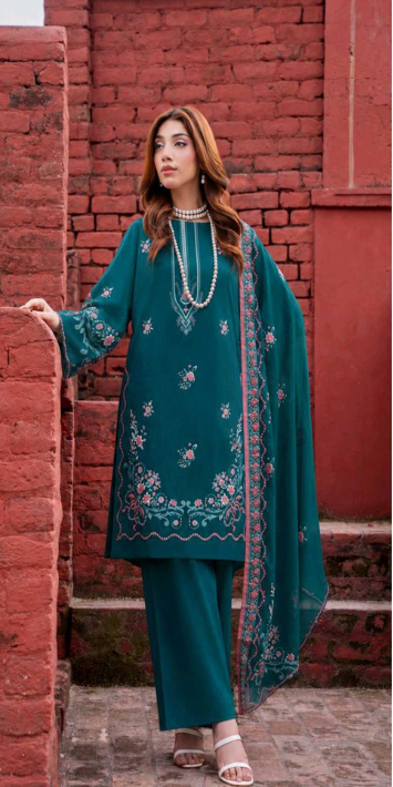 VOL 266 | DS 03  | AFSAANAH By SHANAYA | DIGITAL PRINTED 3PC LAWN SHIRT, DYED TROUSER, PRINTED VOIL DUPATTA