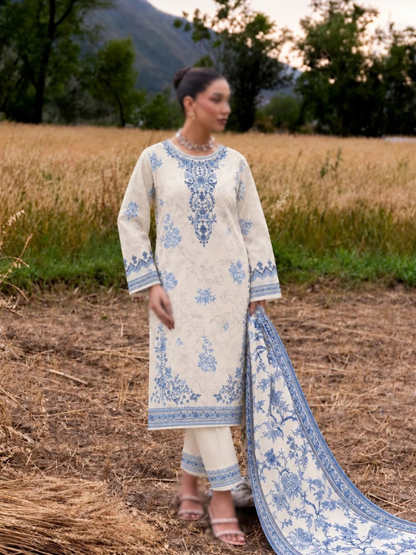 VOL 280 | 03 | WARDA BY SHANAYA | DIGITAL PRINTED 3PC CORDUROY KHADDAR SUIT | PRINTED SHIRT, TROUSER & DUPATTA