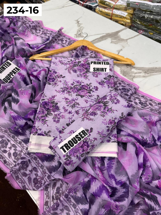 VOL 234 | DS 16 | Baroque | DIGITAL PRINTED LAWN THREE PIECES