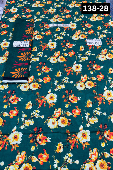 VOL 138 | DS 28 | DIGITAL PRINTED LAWN 3PC VOIL LAWN DUPATTA
