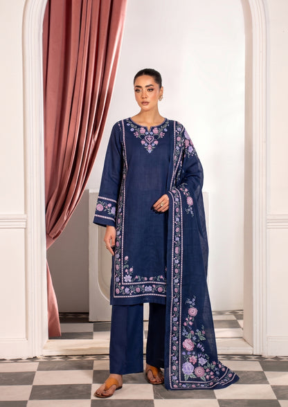 VOL 275 | DS 03 | SHANAYA | DIGITAL PRINTED 3PC STONE LINEN SHIRT, PRINTED TROUSER, PRINTED STONE LINEN DUPATTA