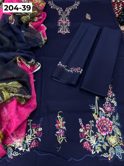 Vol 204 | DS 39 | LAWN EMBROIDERED THREE PIECE COLLECTION