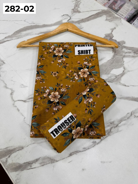 VOL 282 | DS 02 | PREMIUM UNSTITCHED ALLOVER PRINTED KHADDAR 2-PIECE
