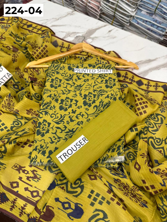 VOL 224 | DS 04 | Alkaram Studio LAWN |  DIGITAL PRINTED BANADORA LAWN SHIRT PLAIN TROUSER TANADORA LAWN DUPATTA