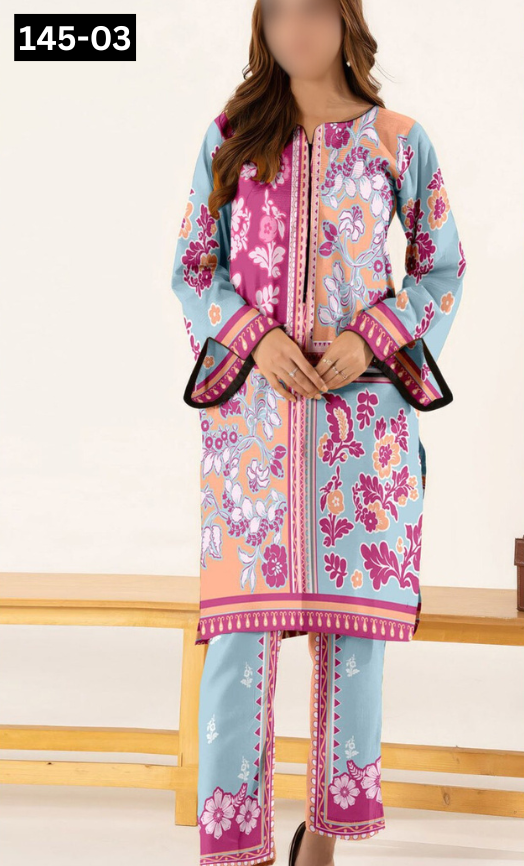 VOL 145 | DS 03 | DIGITAL PRINTED LAWN 2PC | CO-ORD SET