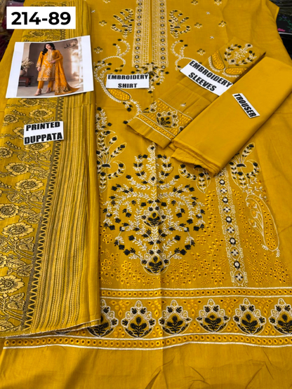 VOL 214 | DS 89 | LAWN LUXURY EMBROIDERED 3PC
