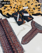VOL 140 | DS 13 | DIGITAL PRINTED BANADORA LAWN 3PC | VOIL LAWN DUPATTA | EMBROIDERED ORAGANZA PATCHES