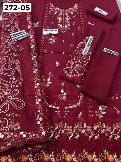 VOL 272 | DS 05 | DHANAK LUXURY EMBROIDERY 3PC