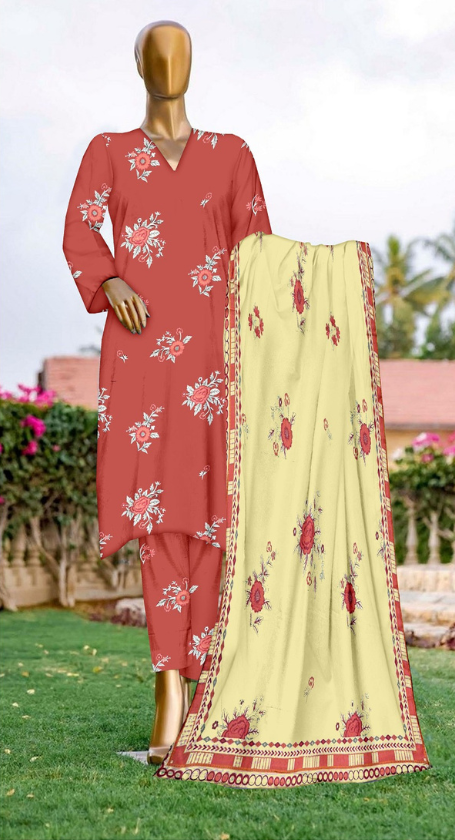 VOL 138 | DS 30 | DIGITAL PRINTED LAWN 3PC VOIL LAWN DUPATTA