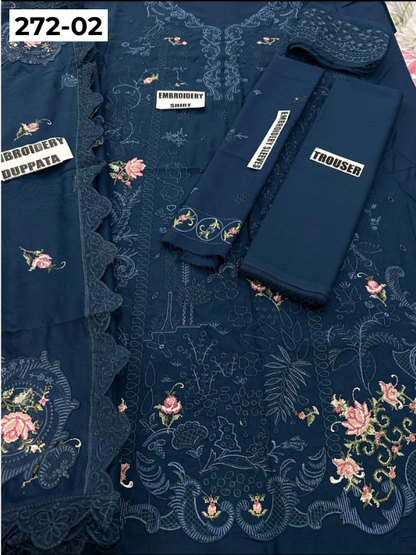 VOL 272 | DS 02 | DHANAK LUXURY EMBROIDERY 3PC
