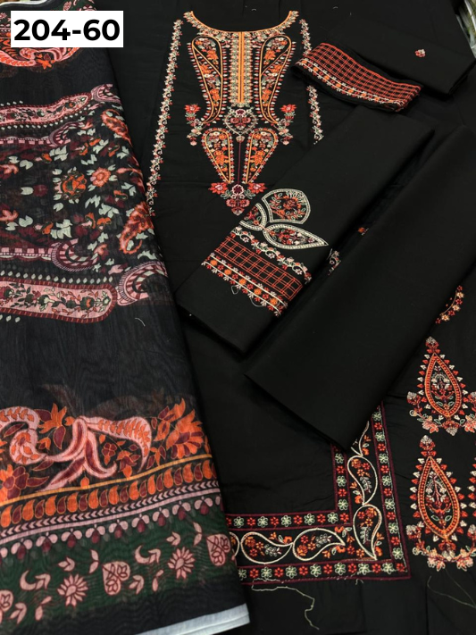 Vol 204 | DS 60 | LAWN EMBROIDERED THREE PIECE COLLECTION