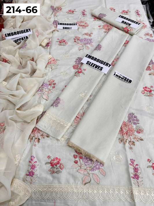 VOL 214 | DS 66 | LAWN LUXURY EMBROIDERED 3PC