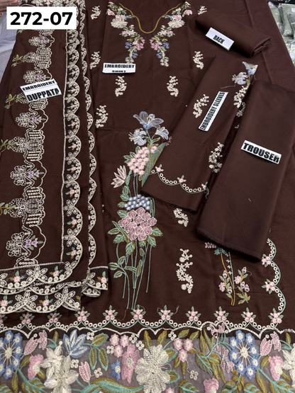 VOL 272 | DS 07 | DHANAK CHAMKI LUXURY EMBROIDERY 3PC