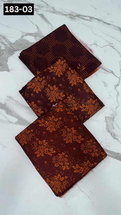 VOL 183 | DS 03 | DIGITAL PRINTED DHANAK 3PC DHANAK DUPATTA