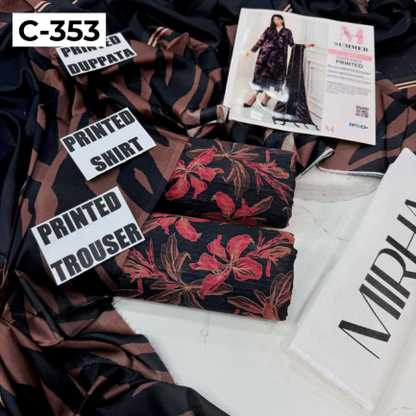 MIRHA | DS C353 | BANA DORA DIGITAL PRINTED LAWN 3PC