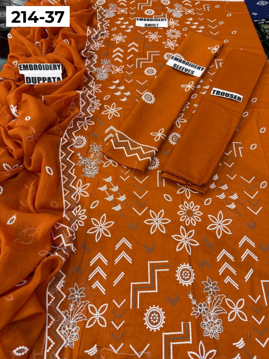 VOL 214 | DS 37 | LAWN LUXURY EMBROIDERED 3PC