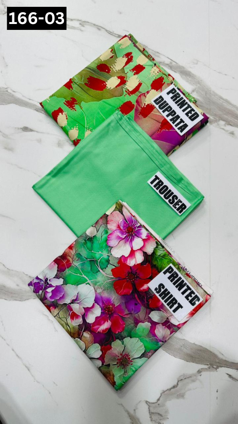VOL 166 | DS 03 | DIGITAL PRINTED LINEN 3PC LINEN DUPATTA