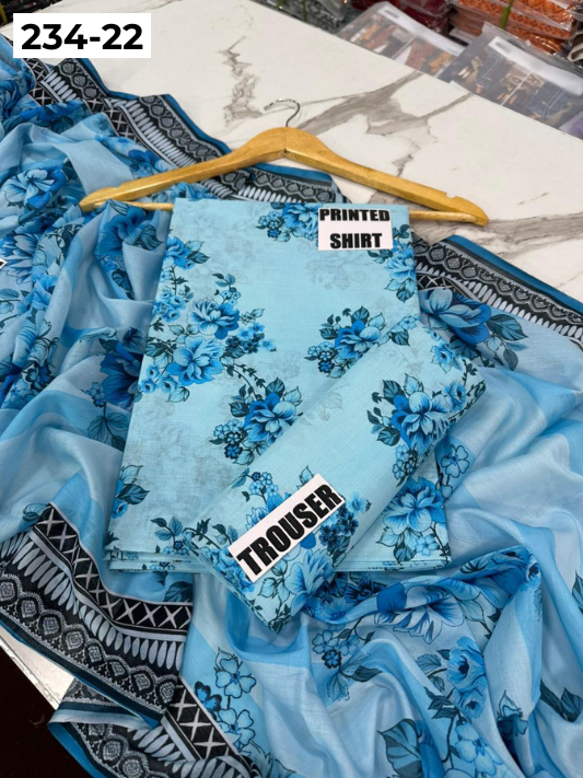 VOL 234 | DS 22 | Baroque | DIGITAL PRINTED LAWN THREE PIECES