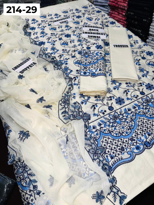 VOL 214 | DS 29 | LAWN LUXURY EMBROIDERED 3PC