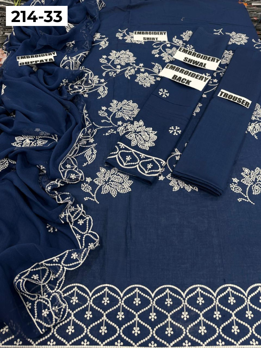 VOL 214 | DS 33 | LAWN LUXURY EMBROIDERED 3PC