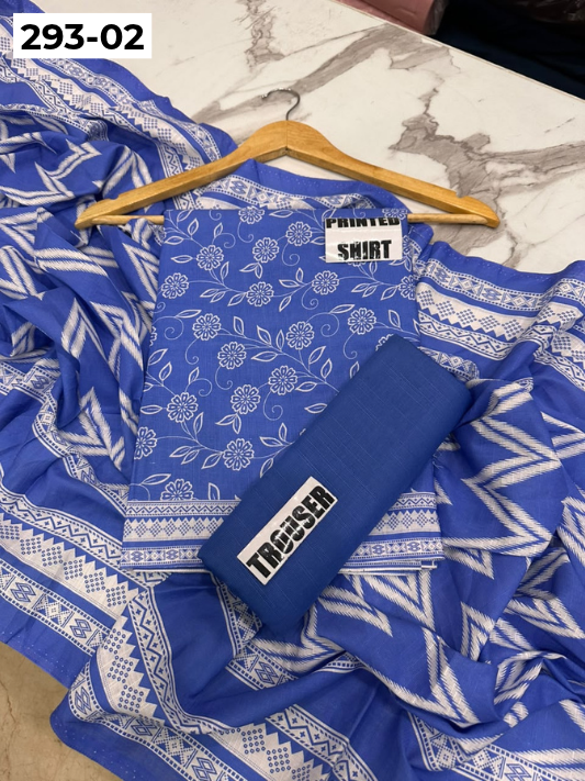 VOL 293 | 02 | DIGITAL PRINTED 3PC KHADDAR SUIT | PRINTED SHIRT, TROUSER & DUPATTA