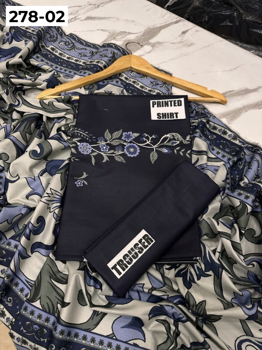 VOL 278 | DS 02 | MANNAT BY SHANAYA | DIGITAL PRINTED 3PC STONE VISCOSE SHIRT, PRINTED TROUSER, PRINTED STONE VISCOSE DUPATTA