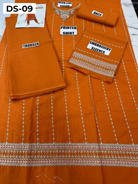 | DS 09-ORANGE | KIDS EMBROIDERED LAWN 2PC