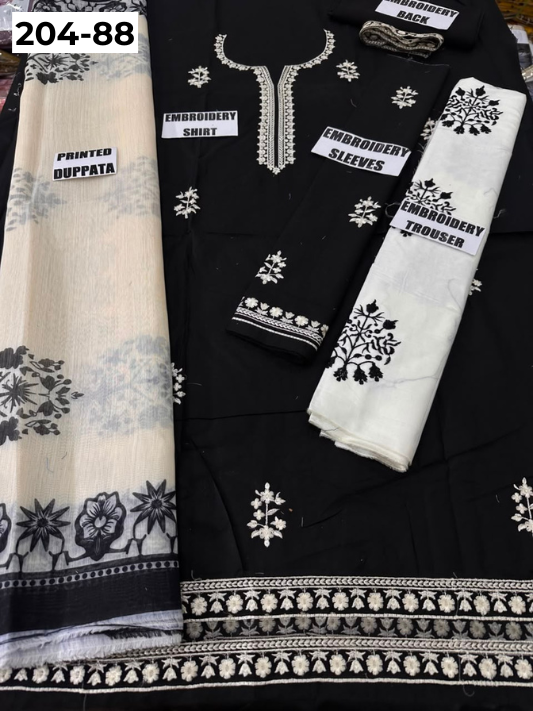 Vol 204 | DS 88 | LAWN EMBROIDERED THREE PIECE COLLECTION