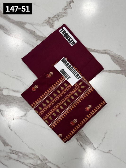 VOL 147 | DS 51 | EMBROIDERED COTTON CAMBRIC 2PC