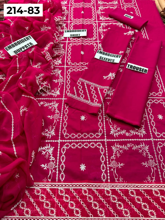 VOL 214 | DS 83 | LAWN LUXURY EMBROIDERED 3PC