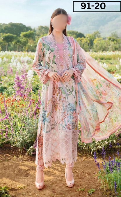 VOL 91 | DS 20 | DIGITAL PRINTED LAWN 3PC LAWN DUPATTA