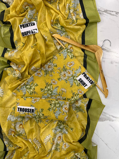 VOL 247 | DS 34 | DIGITAL PRINTED LAWN THREE PIECES VOIL LAWN DUPATTA