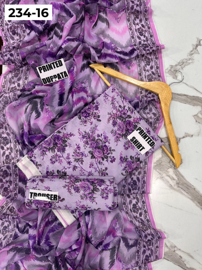 VOL 234 | DS 16 | Baroque | DIGITAL PRINTED LAWN THREE PIECES